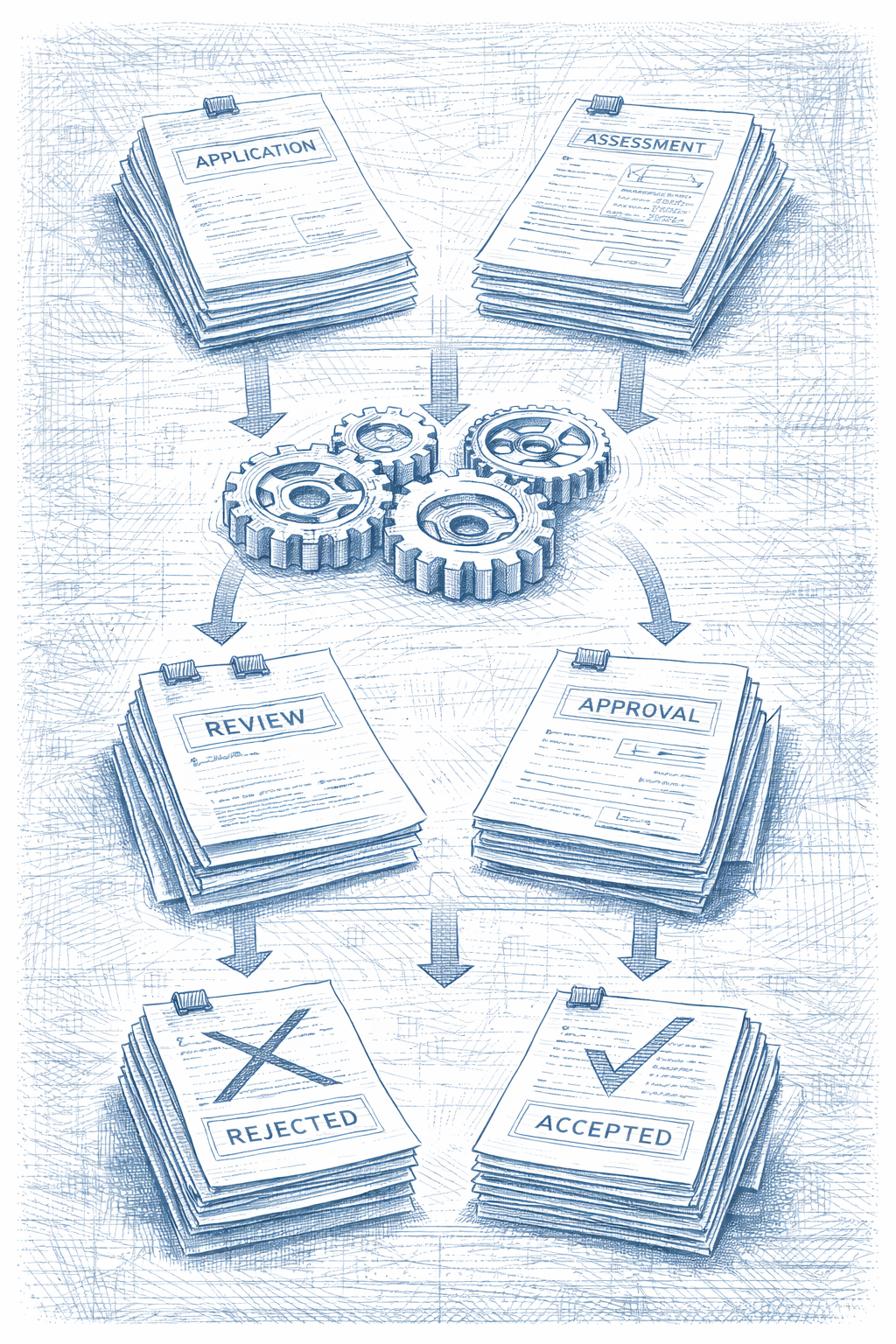 Staggered administrative review process